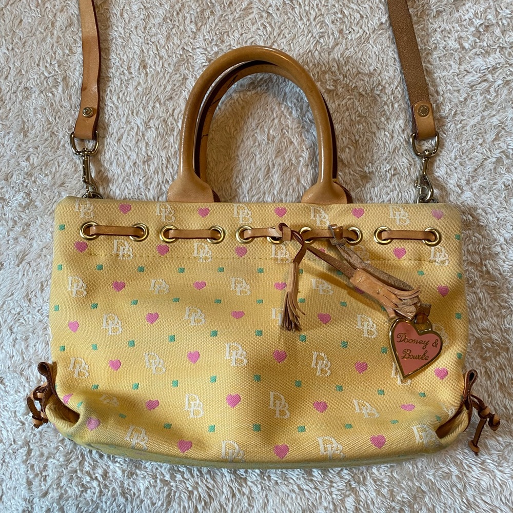 Dooney & Bourke Vintage Yellow Hearts Bag